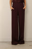Forte_Forte - Broek - Envers Satin Palazzo Pants - Chocolat Noir - BYLOTTE