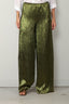Forte_Forte - Broek - Froisse Lame Regular Waist Palazzo - Moss - BYLOTTE