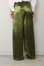 Forte_Forte - Broek - Froisse Lame Regular Waist Palazzo - Moss - BYLOTTE