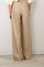 Forte_Forte - Broek - Grain De Poudre High Waist Pants - Sand - BYLOTTE