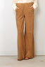 Forte_Forte - Broek - Light Suede High Waist Pants - Noce - BYLOTTE