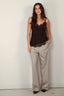 Forte_ Forte - Broek - Wool Blend Canvas Drawstring Pants - Cashmere - BYLOTTE