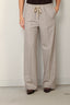 Forte_ Forte - Broek - Wool Blend Canvas Drawstring Pants - Cashmere - BYLOTTE