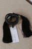 Forte_Forte - Riem - Crystals and Tassels String - Nero - BYLOTTE