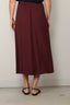 Forte_Forte - Rok - Fluid Slubbed Canvas Midi Skirt - Bordeaux - BYLOTTE