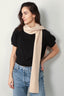 forte_forte - Sjaal - Cashmere Wool Ribbed Scarf - Cream - BYLOTTE