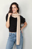 forte_forte - Sjaal - Cashmere Wool Ribbed Scarf - Cream - BYLOTTE