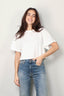 forte_forte - T-shirt - Essential Organic Cotton Jersey Cropped T-shirt - Bianco - BYLOTTE