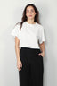 forte_forte - T-shirt - Essential Organic Cotton Jersey Cropped T-shirt - Bianco - BYLOTTE