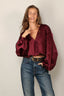 Forte_Forte - Top - Contemporary Duchesse Couture Shirt - Bordeaux - BYLOTTE