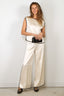 Forte_Forte - Top - Envers Satin Shiny Top - Beurre - BYLOTTE