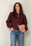 Forte_Forte - Top - Fluid Slubbed Canvas Shirt - Bordeaux - BYLOTTE
