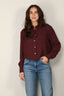 Forte_Forte - Top - Fluid Slubbed Canvas Shirt - Bordeaux - BYLOTTE