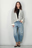 forte_forte - Vest - Merinos Striped Cardigan - Bianco - BYLOTTE