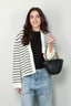 forte_forte - Vest - Merinos Striped Cardigan - Bianco - BYLOTTE