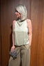 Forte_Forte - Top - Envers Satin Turtleneck Sleeveless Top - Argilla