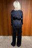 Forte_Forte - Jacket - "The Lotus" Fluid Jacquard Pajama Jacket - Notte