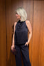 Forte_Forte - Top - Envers Satin Turtleneck Sleeveless Top - Notte