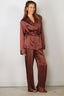 Forte_Forte - Jacket - Silver Pinstripe Satin Pajama Jacket - Cameo