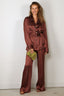 Forte_Forte - Jacket - Silver Pinstripe Satin Pajama Jacket - Cameo