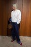 Forte_Forte - Broek - "Le Club" Print Envers Satin Pajama Pants - Notte