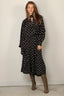 Francoise - Jurk - Susan - Polka Dot Black White - BYLOTTE