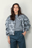 Ganni - Bomber - Botanical Jacquard Short Bomber Jacket - Illusion blue - BYLOTTE