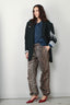 Ganni - Broek - Washed Cotton Canvas Draw String Pants - Almond milk - BYLOTTE