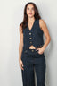 Ganni - Gilet - Fluffy Denim Waistcoat - Rinse - BYLOTTE