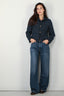 Ganni - Jack - Fluffy Denim Fitted Blazer - Rinse - BYLOTTE