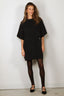 Ganni - Jurk - Chunky Wool Mix T-Shirt Dress - Phantom - BYLOTTE