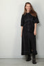 Ganni - Jurk - Cotton Poplin Long Shirt Dress - Black - BYLOTTE