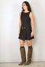 Ganni - Jurk - Wool Suiting Belted Mini Dress - Phantom - BYLOTTE
