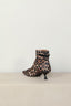 Ganni - Laarsjes - Eyelets Kitten Heel Boot Satin Print - Leopard - BYLOTTE