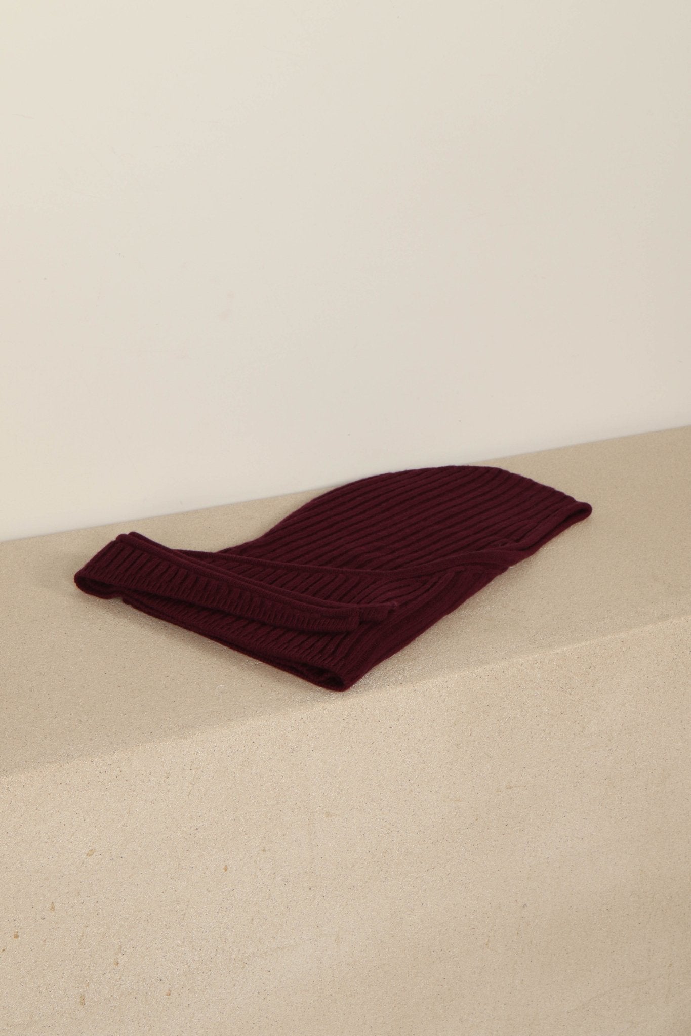 Shop Ganni - Muts - Core Future Wool Knit Balaclava - Burgundy