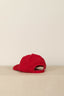 Ganni - Pet - Washed Cotton Canvas Cap Emb - Fiery Red - BYLOTTE