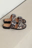 ganni - sandalen - feminine - buckle - two - strap - sandal - denim - print - leopard - BYLOTTE