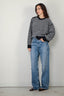 Ganni - Sweater - Cotton Wool Stripe - Sky Captain - BYLOTTE