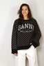Ganni - Sweater - Heavy Brushed Alpaca Oversized Sweater - Black - BYLOTTE