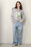 Ganni - Sweater - Isoli BD Oversized Sweatshirt - Paloma Melange - BYLOTTE