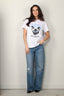 Ganni - T-shirt - Basic Jersey Cat Relaxed T-shirt  -   Bright white - BYLOTTE