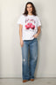 Ganni - T-shirt - Basic Jersey Cherry Relaxed T-shirt - Bright white - BYLOTTE