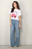 Ganni - T-shirt - Basic Jersey Cherry Relaxed T-shirt - Bright white - BYLOTTE