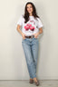 Ganni - T-shirt - Basic Jersey Cherry Relaxed T-shirt - Bright white - BYLOTTE