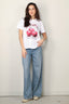 Ganni - T-shirt - Basic Jersey Cherry Relaxed T-shirt - Bright white - BYLOTTE