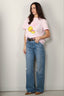 Ganni - T-shirt - Basic Jersey Grapefruit Relaxed T-shirt - Chalk pink - BYLOTTE