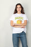 Ganni - T-shirt - Basic Jersey Peach Relaxed T-shirt - Bright white - BYLOTTE