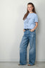 Ganni - T-shirt - Re - Cut Basic Cotton Jersey Relaxed T-Shirt - Soft Chambray - BYLOTTE