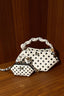 Ganni - Tas - Bou Bag Mini Print Dots - Egret - BYLOTTE