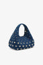 Ganni - Tas - Hobo Mini Heart Stud Denim - Navy Peony - BYLOTTE